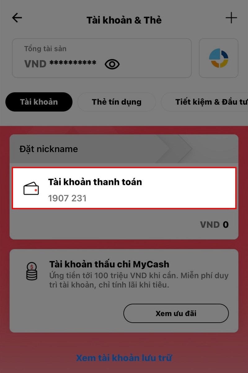 Mở thẻ Techcombank online bước 2
