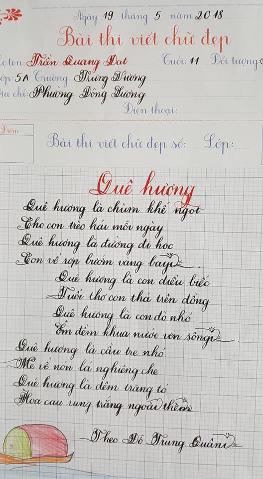 Mẫu luyện viết chữ đẹp 2022