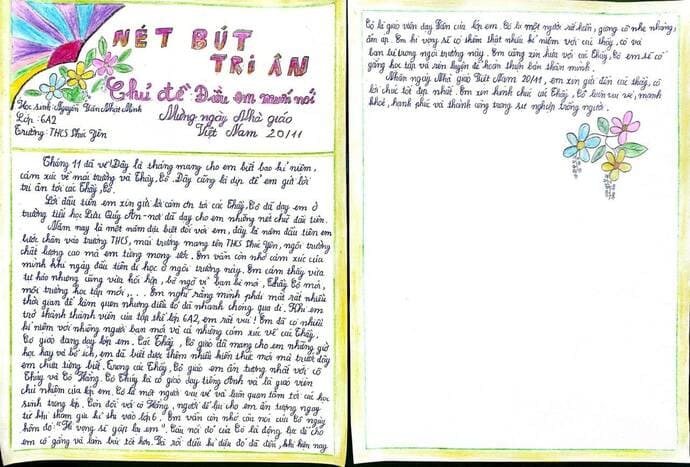 Mẫu bài thi viết chữ đẹp lớp 1