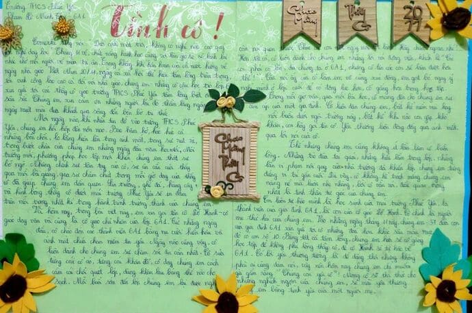 Mẫu bài thi viết chữ đẹp lớp 4