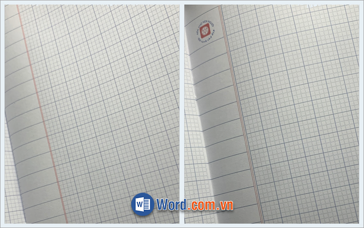 Mẫu giấy 4 ô ly chuẩn