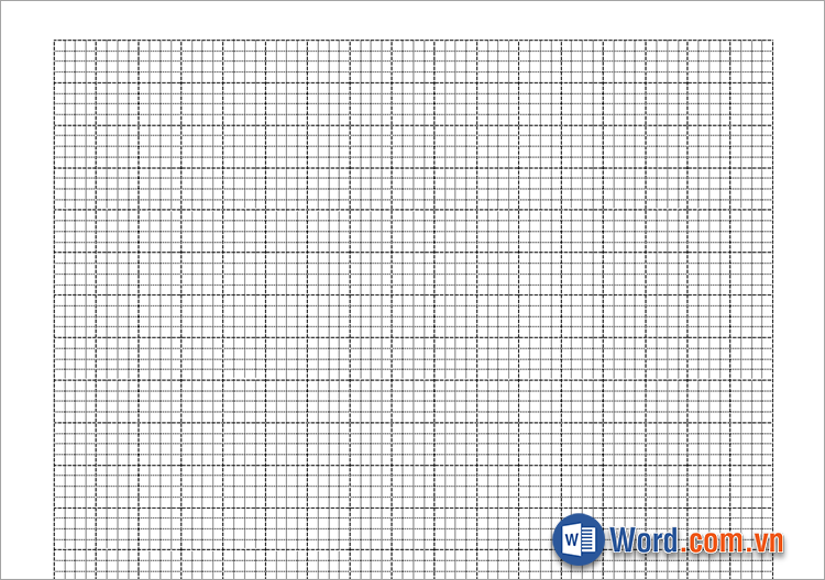 Mẫu giấy 4 ô ly thường file Word