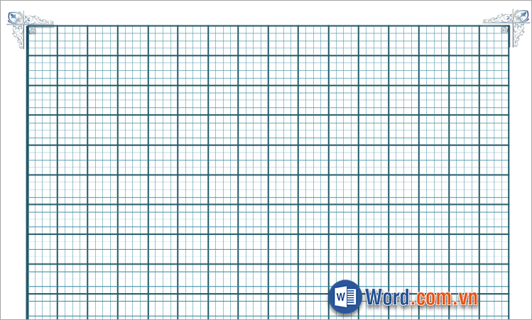 Mẫu giấy 4 ô ly file Word đẹp