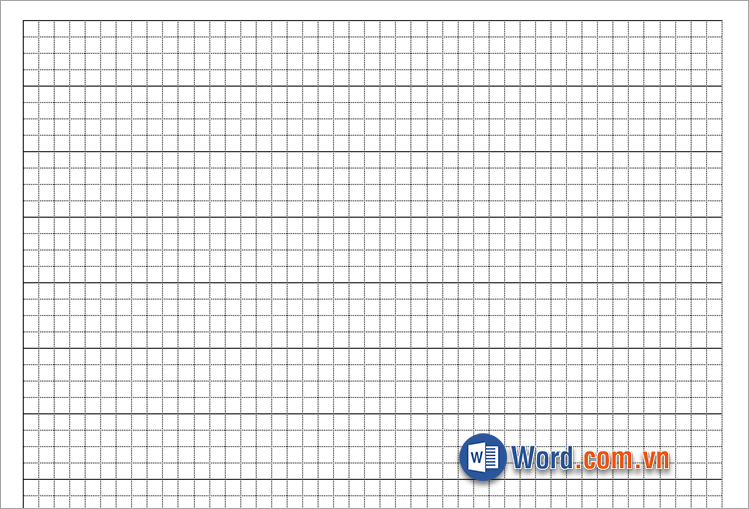 Mẫu giấy 4 ô ly to chuẩn