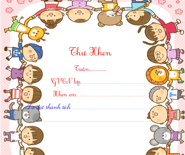 Thư khen học sinh