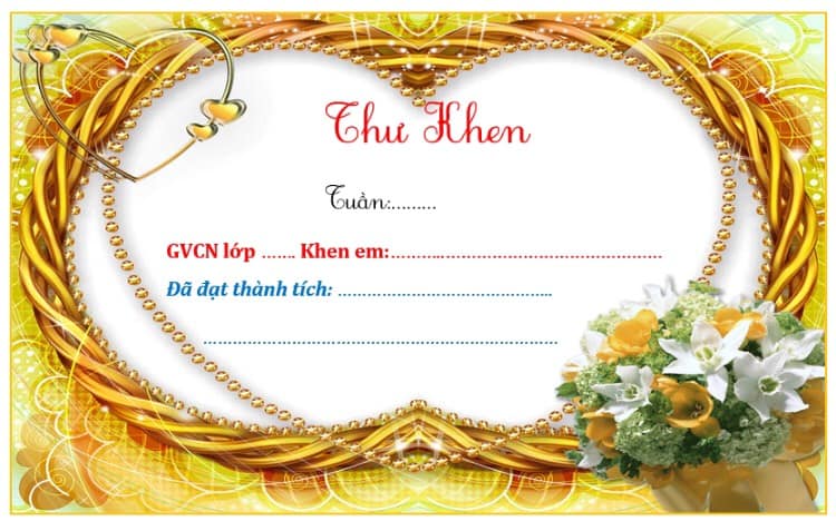 Mẫu thư khen học sinh