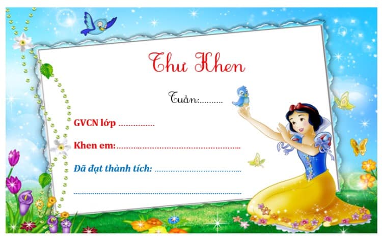 Mẫu thư khen học sinh