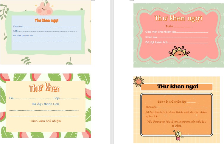 mau thu khen ngoi hoc sinh tieu hoc 7