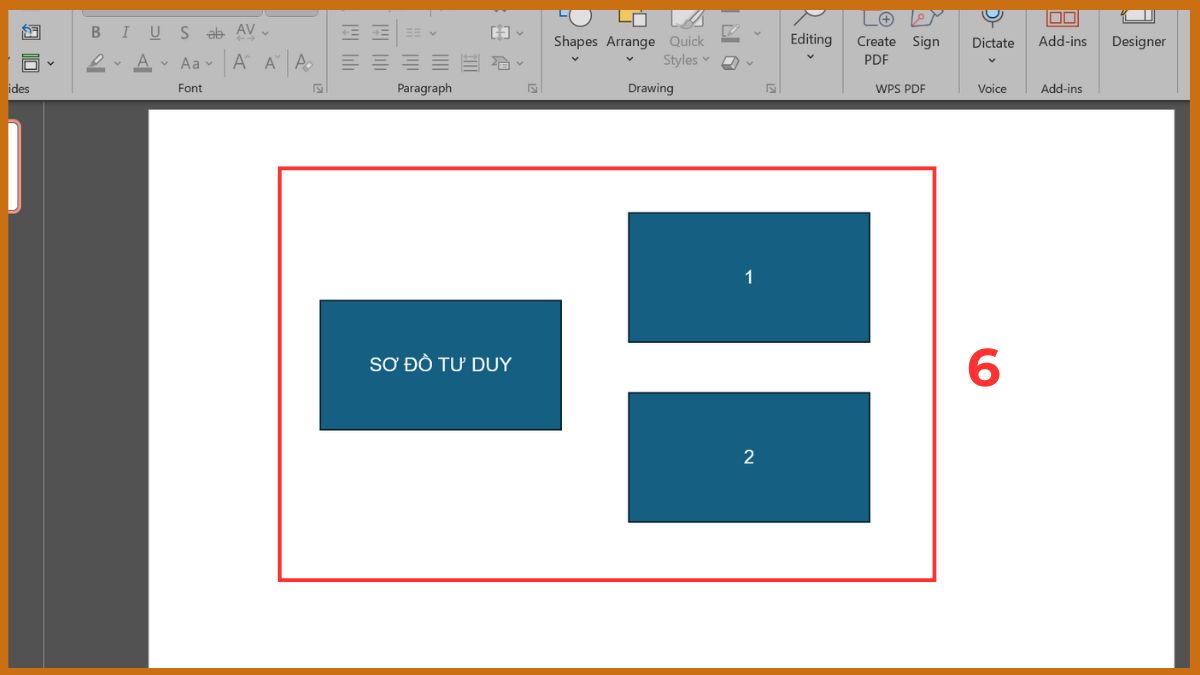 Cách làm sơ đồ tư duy bằng Shapes Bước 4a