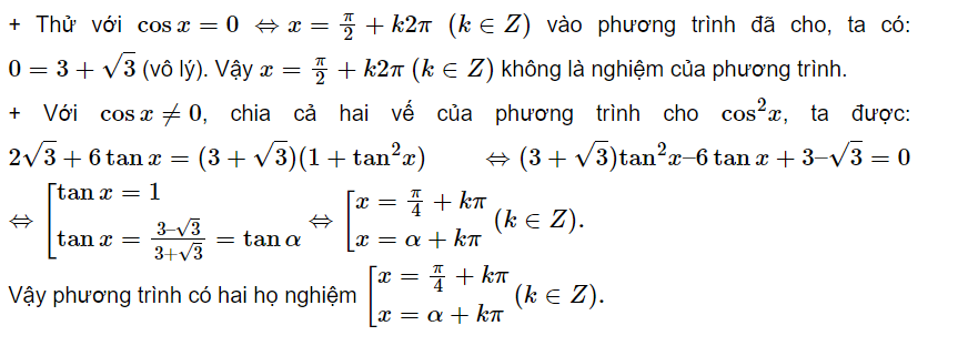 Một số phương trình lượng giác thường gặp