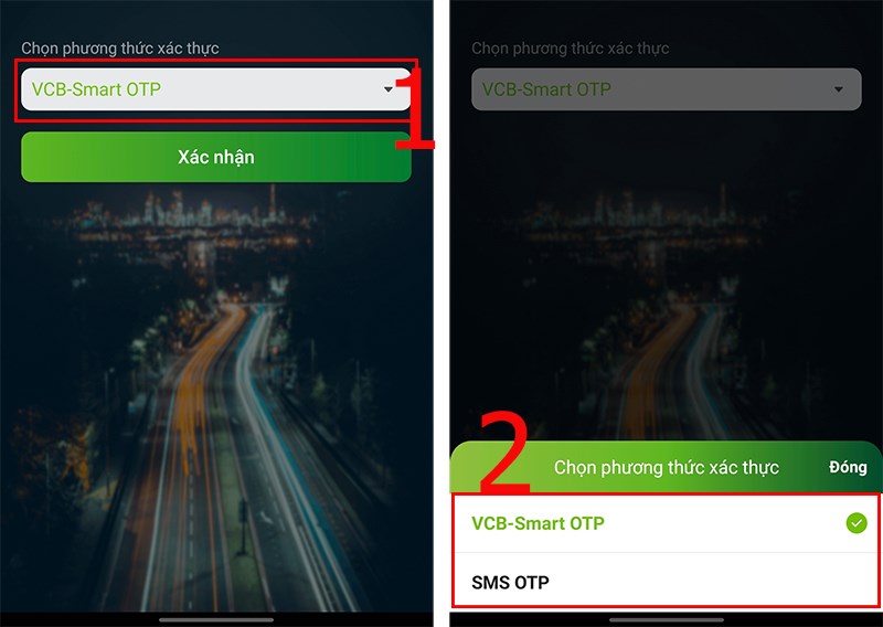 Chọn phương thức xác thực