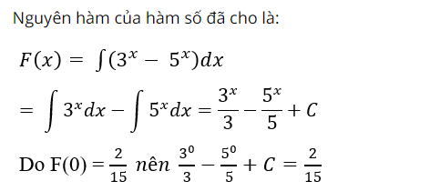Phương pháp giải nguyên hàm của hàm số mũ