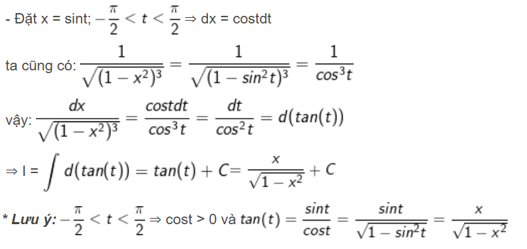 Bài tập minh họa phương pháp nguyên hàm đặt ẩn phụ