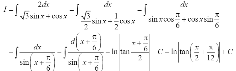 Ví dụ minh họa - bài tập tìm nguyên hàm hàm số lượng giác