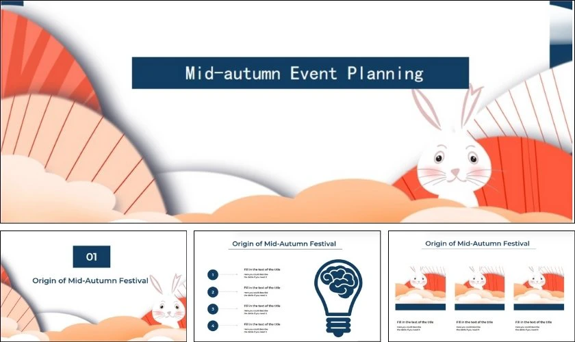 Slide thuyết trình có hình chú thỏ