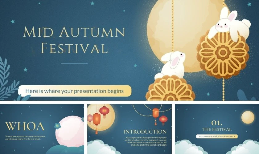 PowerPoint trung thu chủ đề Cung trăng miễn phí