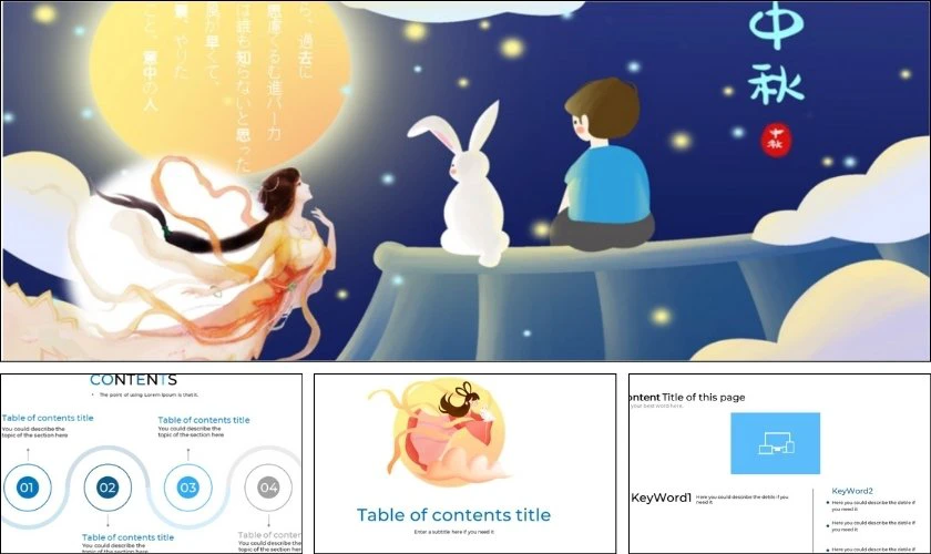 PowerPoint trung thu chủ đề chú Cuội miễn phí