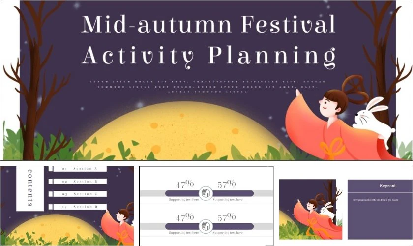 Bài trình chiếu có hình ảnh chị Hằng Nga