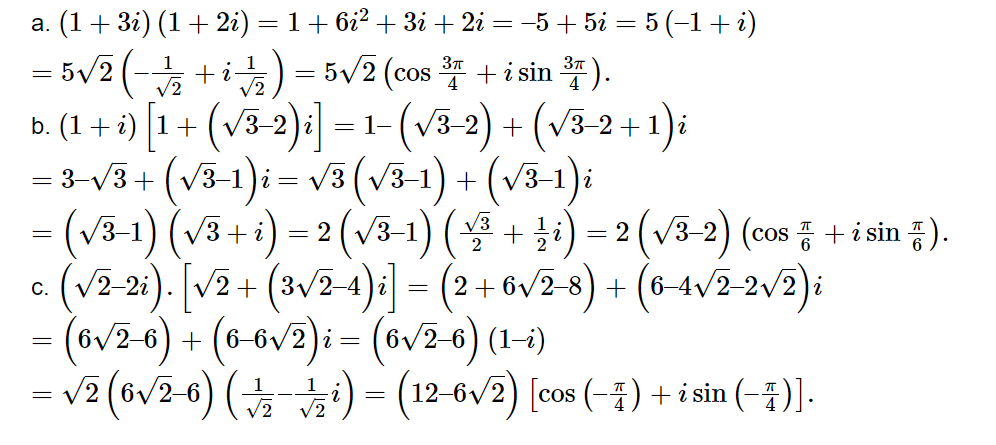 Giải bài tập chuyển số phức về dạng lượng giác