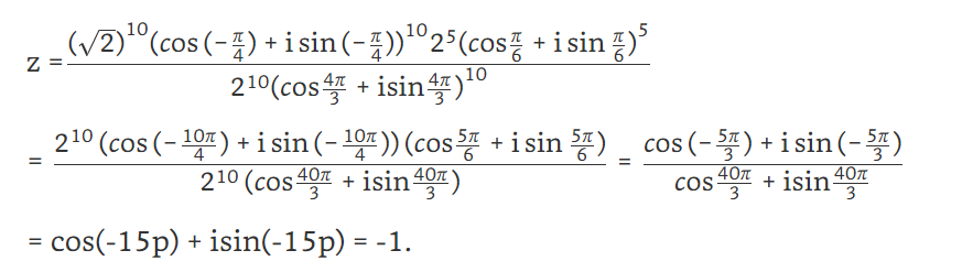 Giải bài tập phần dạng lượng giác của số phức