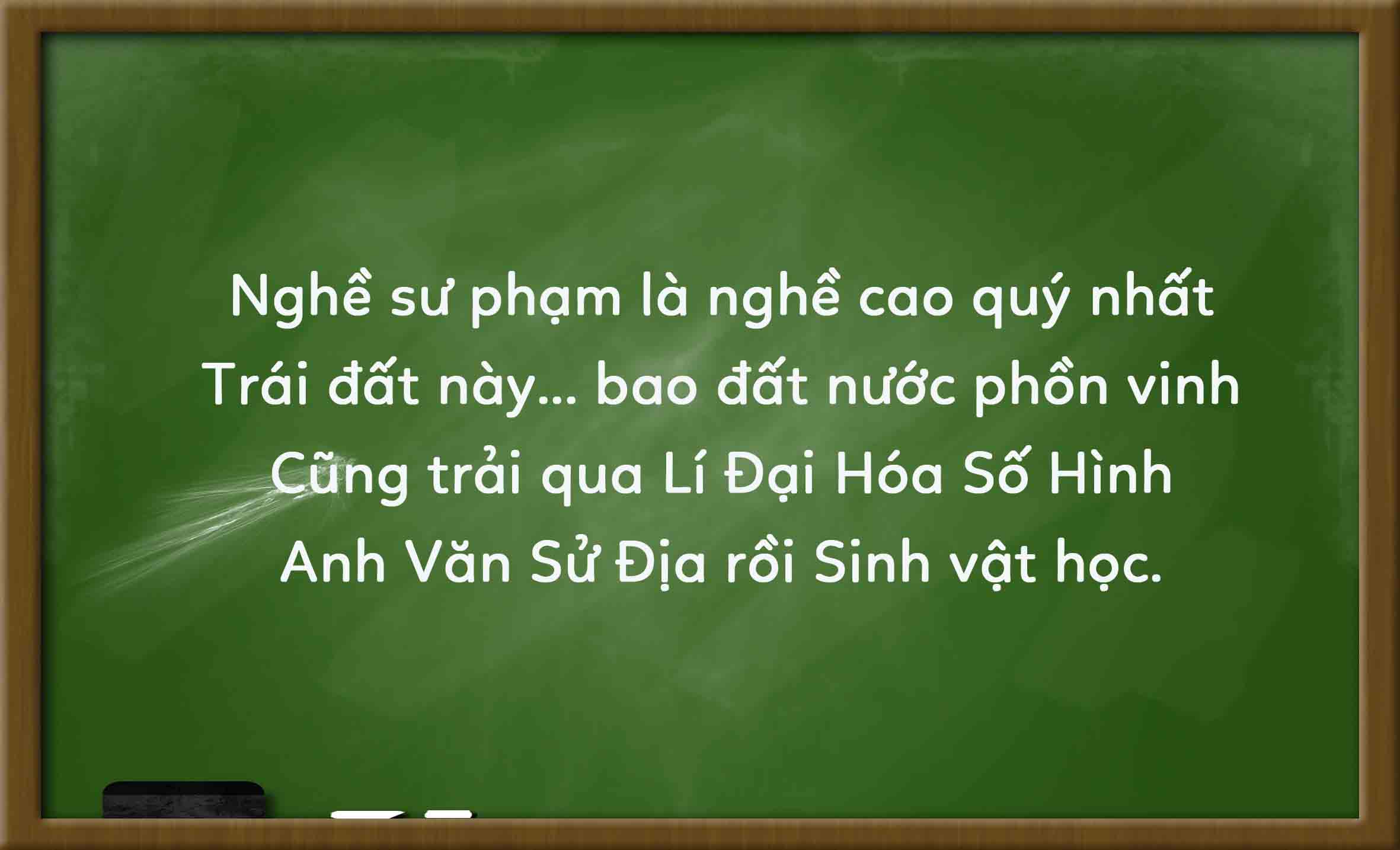 Thơ tâm sự nghề nhà giáo