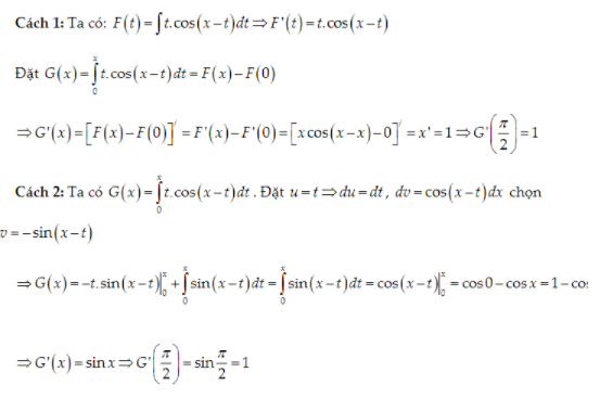 Giải bài tập tích phân hàm ẩn