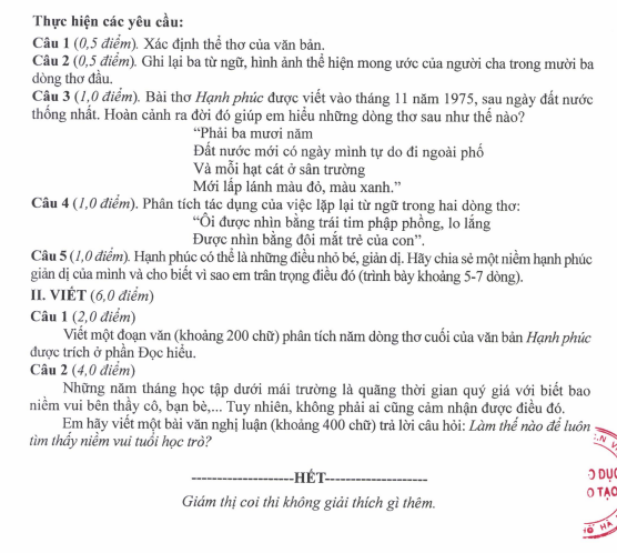 Đề thi tiếng Nhật.