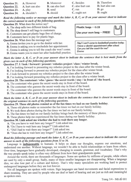 Sở GD&ĐT Hà Nội công bố đề, đáp án bài thi vào lớp 10 năm học 2025-2026