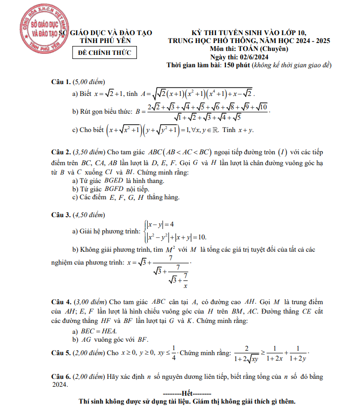 tong hop de thi vao 10 mon toan 2