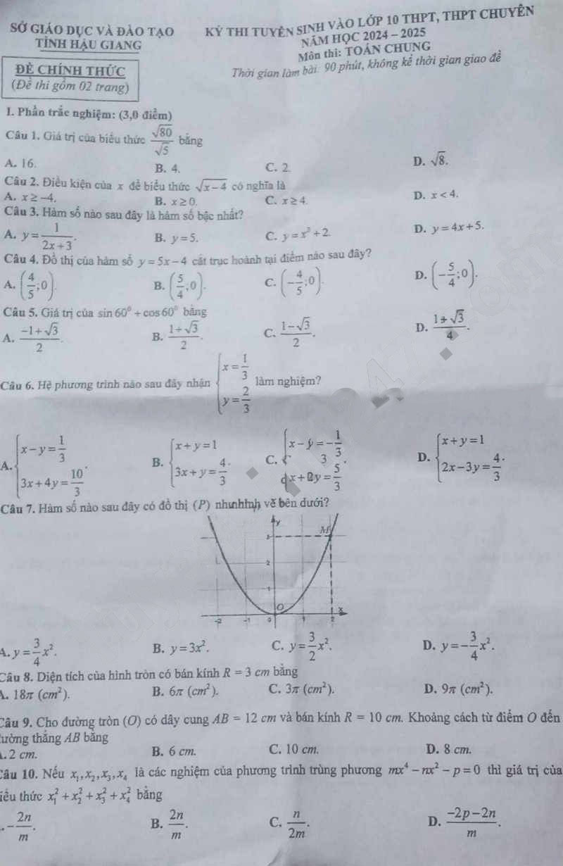 tong hop de thi vao 10 mon toan 36