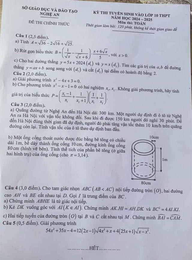 tong hop de thi vao 10 mon toan 55