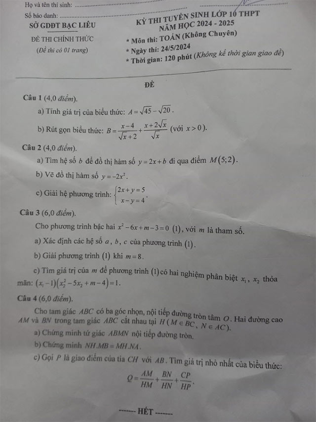 tong hop de thi vao 10 mon toan 7