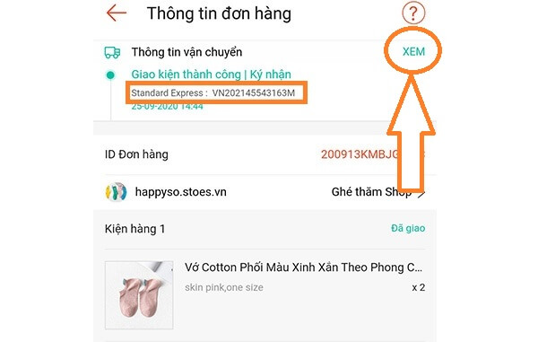 tra cứu đơn hàng standard express