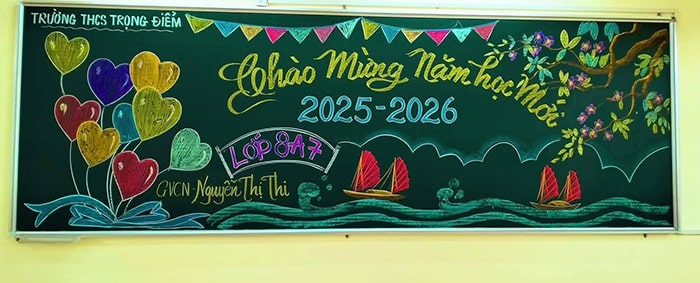 Trang trí bảng khai giảng 2025