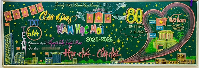 Trang trí bảng khai giảng 2025