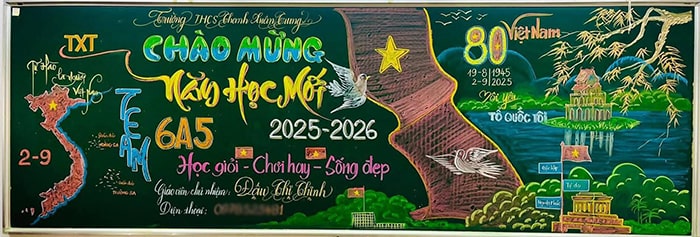 Trang trí bảng khai giảng 2025