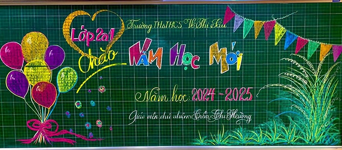 Mẫu vẽ bảng khai giảng