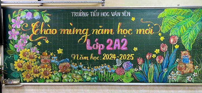 Mẫu vẽ bảng khai giảng