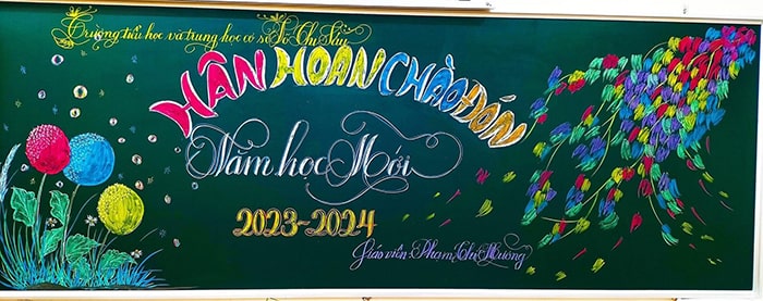 trang tri bang chao don hoc sinh 18