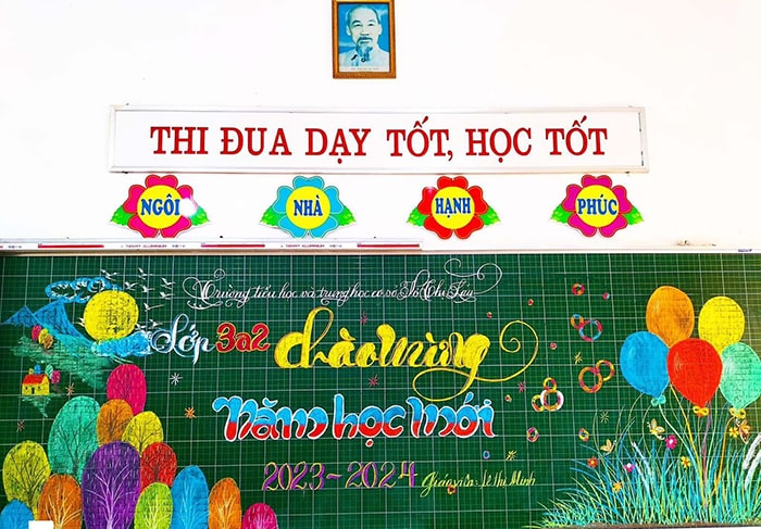 trang tri bang chao don hoc sinh 21