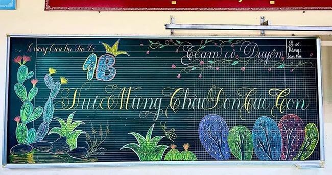 trang tri bang chao don hoc sinh 24