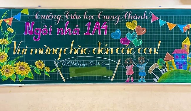 trang tri bang chao don hoc sinh 28