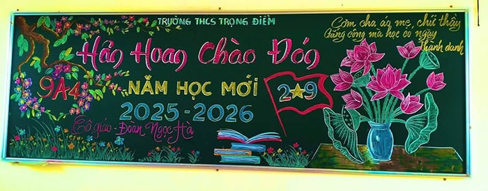 Trang trí bảng khai giảng 2025