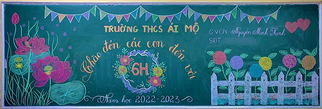 Trang trí bảng khai giảng năm học 2022-2023