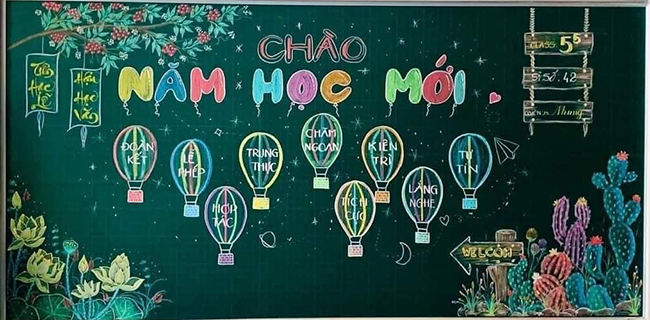 Trang trí bảng khai giảng năm học 2022-2023