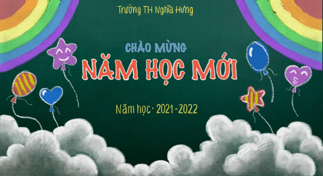 Trang trí bảng khai giảng năm học 2021-2022