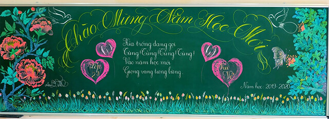 Mẫu trang trí bảng