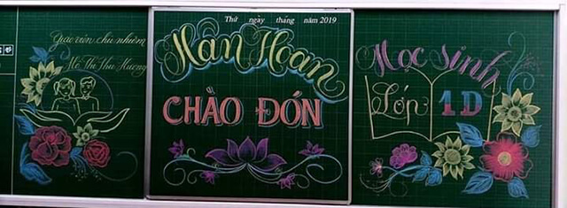 Mẫu trang trí bảng đẹp