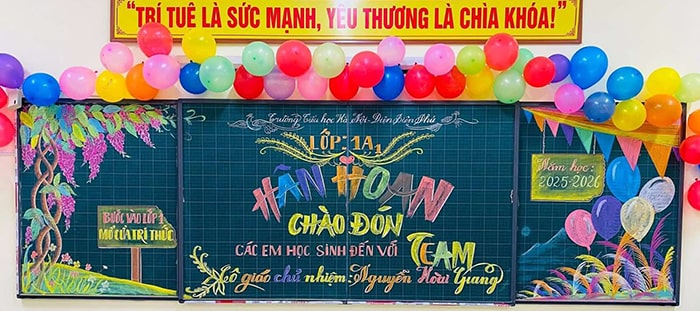 Trang trí bảng khai giảng 2025