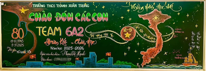 Trang trí bảng khai giảng 2025